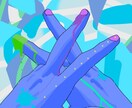 手をモチーフとしたアイコン、背景画像を作成します 完全オリジナル！第一印象抜群の円窓を作りましょう！ イメージ2
