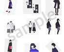 シンプルでお洒落なイラスト作成します プレゼントやお部屋のインテリアに☺︎ イメージ3