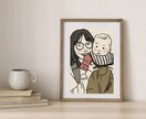 飾りやすい！ゆるかわな似顔絵描きます ウェルカムボード、ご家族、カップル、記念日、ギフトなどに イメージ1