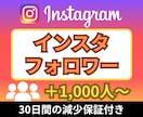 Instagramフォロワー1,000人増やします ★迅速丁寧な対応を心掛けております★インスタ★海外フォロワー イメージ1