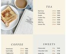 お店の魅力が伝わるメニュー表を作ります 見やすく、雰囲気のあるデザインに仕上げます イメージ1