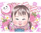 七五三やお誕生日に!明るく可愛い似顔絵お描きします 赤ちゃんやお子さんが得意です!バースデーやお祝いにせひ! イメージ8