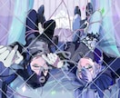 歌ってみたやサムネに！素敵な1枚絵制作します ラフ制作時点での修正回数無制限！満足いくまでご相談ください！ イメージ5