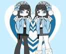 夢絵、版権も◎ポップな絵柄のイラスト描きます ポーズや服装の指定も可能です☆ イメージ5