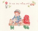絵本風＊カントリーな似顔絵を描きます お子様・家族の幸せをリビングにぬくもりたっぶり♡ イメージ2