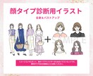 アドバイザーさん向け顔タイプ診断イラスト販売します SNSや資料作成などにご利用いただけます！印刷＆WEB対応 イメージ1