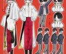 キービジュアル等に使える立ち絵イラストを制作します 大切なキャラクターの個性を引き出し命を吹き込みます！ イメージ2