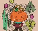 ミニキャライラスト・アイコンを製作します ハロウィンを愛する絵描きがレトロチックな作品をお描きします！ イメージ3