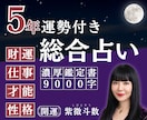 濃厚9000字！運命の流れに乗る開運占いします 5年運付き総合鑑定！才能・仕事・財運の流れを紫微斗数で鑑定 イメージ1