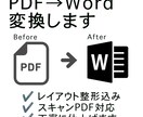 PDFをWordへ丁寧にデータ化します レイアウト整形込み・スキャンPDFも対応可能です イメージ1