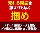 あなたに代わって商品リサーチします 他社より早く動く！リサーチ情報を先取り!※お試し情報あり※ イメージ1