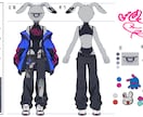 キャラクターをデザインします ご要望にそったキャラクターの三面図と立ち絵を制作します イメージ4