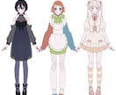 淡い色味でキャラデザと立ち絵を描きます 配信や創作、グッズに使えるキャラデザと立ち絵を制作します！ イメージ3