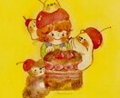 透明水彩で、やわらかな記念イラストを描きます 大切な瞬間を、やさしい色で残します。 イメージ9