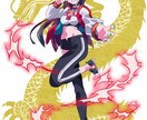 平成レトロな可愛いイラスト描きます アニメ塗りで懐かしさのある絵柄！ イメージ2