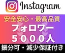 Instagram✦フォロワー５千人増加します Instagram☆外国人フォロワー５千人増加！振分対応可能 イメージ1