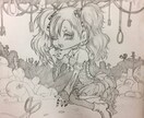 雰囲気重めなイラスト制作します 個人利用者様向けにお安くイラストを納品致します イメージ2