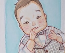 世界にひとつだけ・お子様の似顔絵を描きます 【スタートアップ割引】優しいタッチのかわいい赤ちゃんイラスト イメージ2