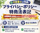 Webのプライバシーポリシー特商法表記を作ります ​Web・ECサイト向け／使い回せるWordデータ納品！ イメージ1