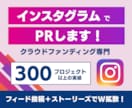 クラウドファンディングをインスタグラムで拡散します Instagramに作成・投稿で認知度UP！300件突破！ イメージ1