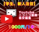 安く簡易的に動画を編集いたします YouTubeやニコニコに気軽に動画を投稿したいあなたへ！ イメージ1