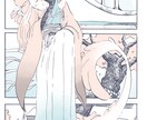４色程度の配色でキャラクター全身イラスト描きます 漫画みたいなキャラクターイメージ背景も制作可能 イメージ3