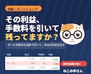 物販・ネットショップの利益管理表をお渡しします モール手数料・送料・経費を引いた1件ごとの利益が出ます イメージ1