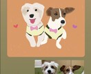 写真をもとに、世界に一枚のペット似顔絵を描きます 温かみのあるリラックス感溢れるイラスト イメージ6