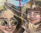 肖像画、似顔絵を油絵でお描きします キャンバスに似顔絵を飾りませんか。F6号 イメージ2