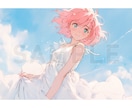 透き通るような、淡く儚い青春色のイラストを描きます 【君の名は。】や【あの花】風の、爽やかなファンタジー画の制作 イメージ8