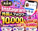 Instagram外国人フォロワー1万人増やします モニター価格｜パスワード不要・最大3アカウント対応 イメージ1