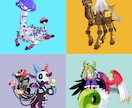 個性的なキャラクターの作成とドット絵の依頼承ります 人間からモンスターまで！全身絵はもちろん背中や表情なども イメージ8