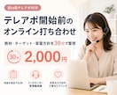 テレアポ開始前のオンライン打ち合わせをします 商材・ターゲット・架電方針を30分で整理します イメージ1
