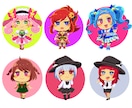 ポップな主線なしタッチ♪ミニキャラ描きます 一味違うデフォルメ！アイコンや動画素材、立ち絵にも◎ イメージ2