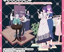 MVやサムネイル等のイラスト制作します 配信待機画面等パーツ分けも可能です。 イメージ4