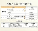 手書き筆文字｜木札に飲食店メニューをお書きします 和食や居酒屋さんなどに｜魅力的に、美味しそうにお書きします。 イメージ3