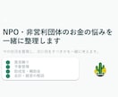 NPO・非営利団体のお金の悩みを一緒に整理します 「何となくお金が不安」から、課題と次の一手を整理します イメージ1