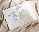 家族や友達のプレゼントに✨シンプルな似顔絵描きます おしゃれに飾れる♪結婚式・還暦祝い・誕生日ギフトに｜大人数◎ イメージ2