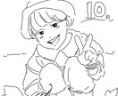 お写真から線画の似顔絵作成します ラフなタッチのシンプルな線画で気軽に使える似顔絵イラストです イメージ2