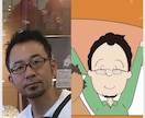 サザエさん風似顔絵描きます 白黒バストアップひとり分１５００円 イメージ2