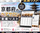 営業しやすい京都府のヘアサロンリストを売ります インスタ運用・Web制作・LINE構築向け厳選リスト① イメージ1