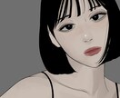 イラスト・似顔絵・アイコン等描きます 映画の主人公の様な雰囲気と花を添えます。 イメージ1