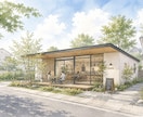 手描き建築外観パース（手書き）制作します 住宅・店舗をあたたかく魅せる手描き風表現 イメージ6