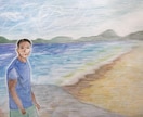 海を描いた絵を出品します 色鉛筆で描いた風景画です！よろしければお声かけ下さい！ イメージ1