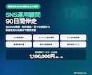 SNS運用を90日間顧問として伴走します 事業全体の累計売上17億円の経験から個別助言 イメージ1