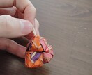 可愛い折り紙のストラップ作ります ニス加工をした多面体の可愛いストラップです。 イメージ2