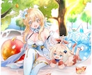 用途の自由なイラスト描きます アイコン・ヘッダーなど自由に使えるイラスト描きます！ イメージ3