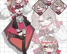 表情差分3種＋ミニキャラ無料！立ち絵作成いたします TRPG、ゲーム、動画配信など！可愛い立ち絵が得意です イメージ3