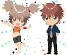 最短即日☆かわいいデフォルメキャラ描きます 3頭身のデフォルメキャラ絵をお描きします。 イメージ1