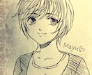 漫画のキャラクター風似顔絵を作成いたします 写真を元に漫画に出てきそうなキャラクター風の線画似顔絵を作成 イメージ1